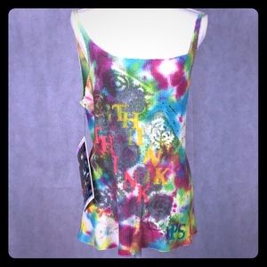 Lexa Vonn Think Tank tie-dye thermal tank top